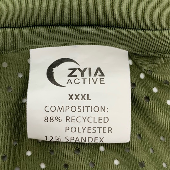 ZYIA Active Perforated Chill Olive Green Athletic Crewneck Tank Top Size XXXL - Picture 12 of 15
